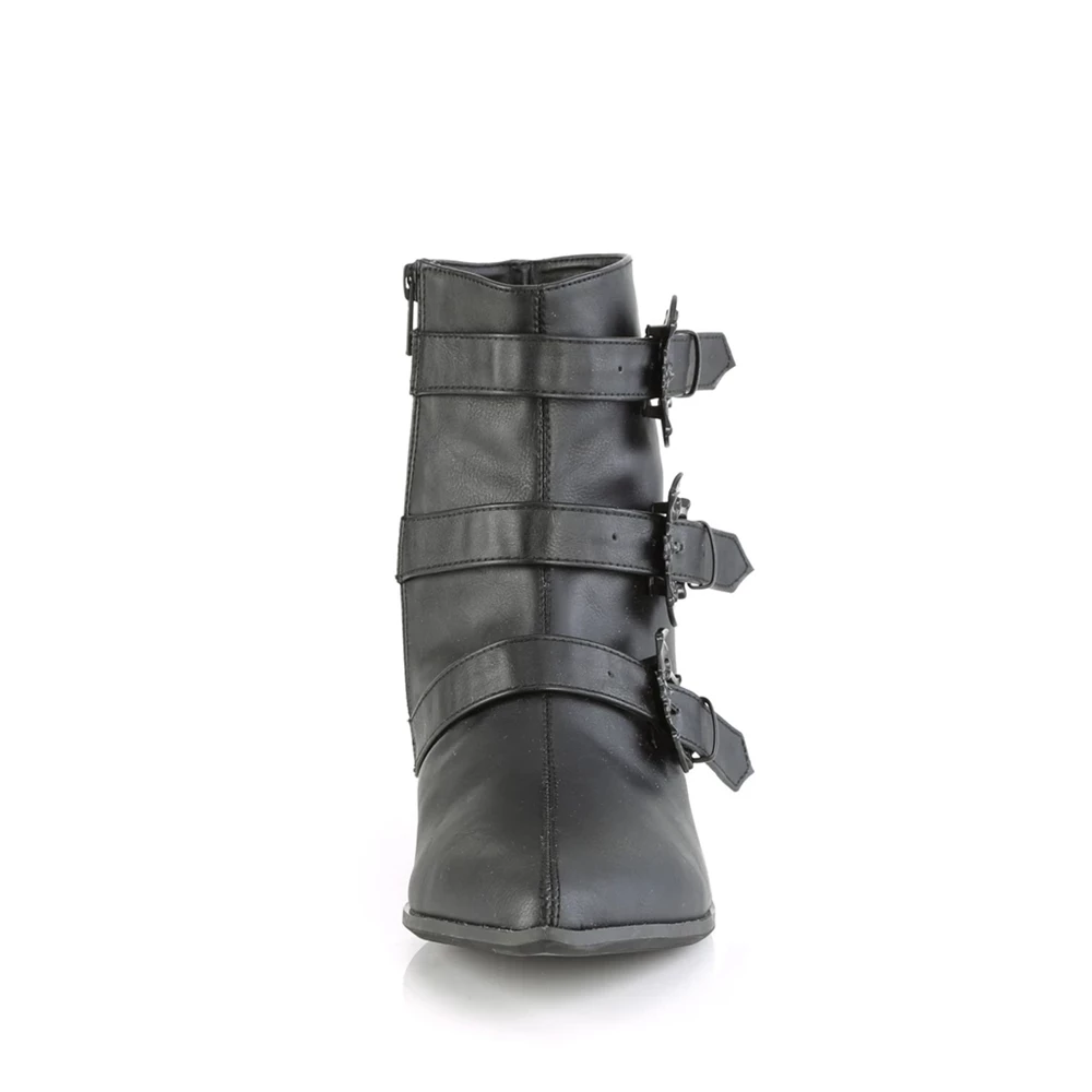 Femme Noir Bottines Demonia Warlock-50-B - france XKQ-4536072