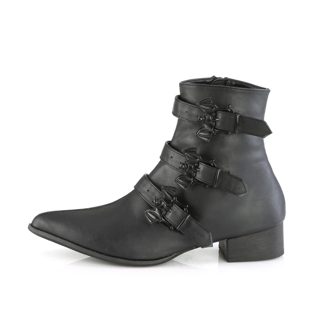 Femme Noir Bottines Demonia Warlock-50-B - france XKQ-4536072