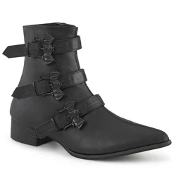 Femme Noir Bottines Demonia Warlock-50-B - france XKQ-4536072