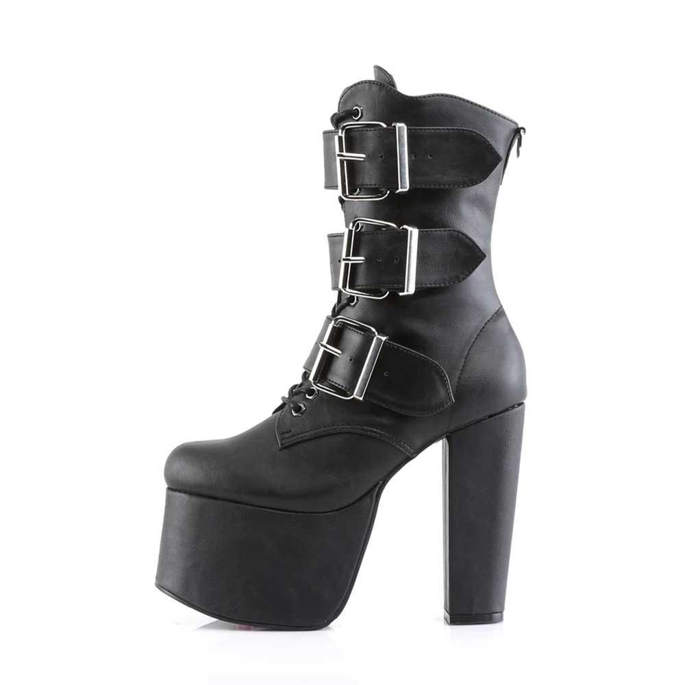 Femme Noir Bottines Demonia Torment-703 - france LKP-9982505