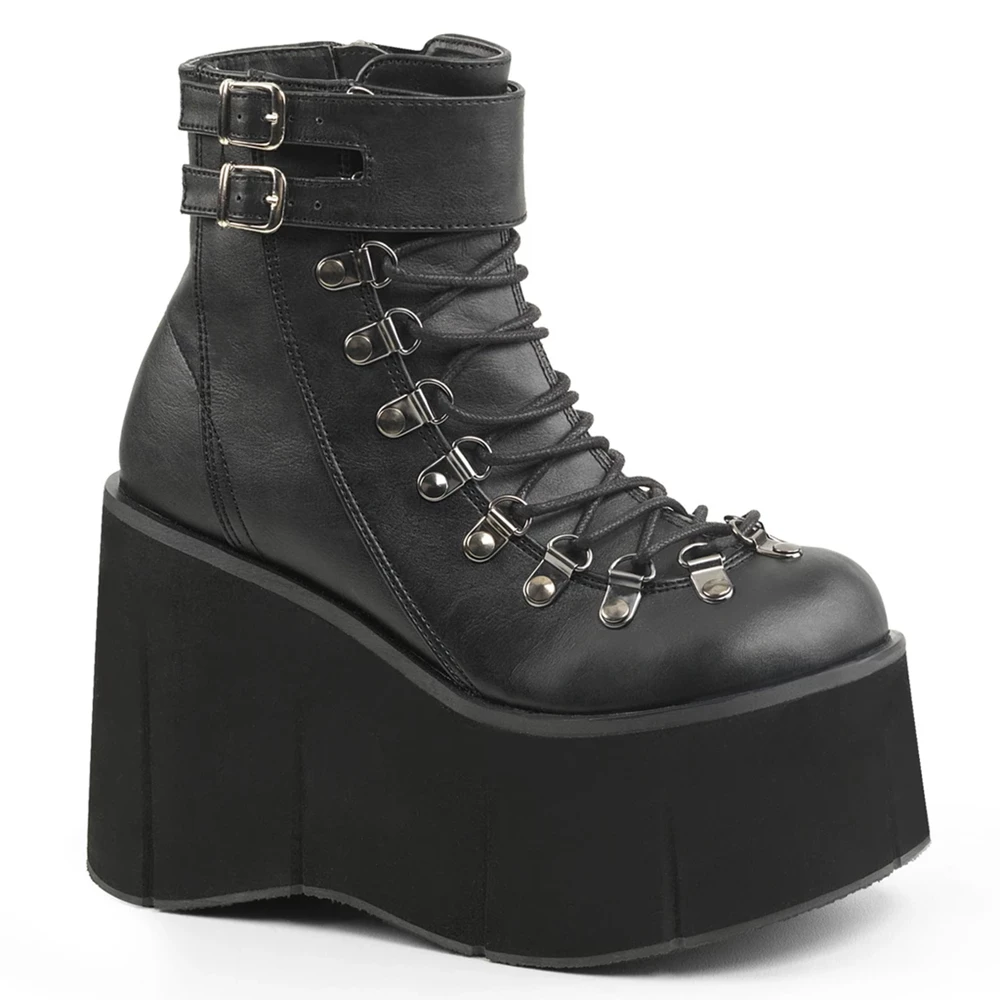 Femme Noir Bottines Demonia Kera-21 - france WAW-8260858