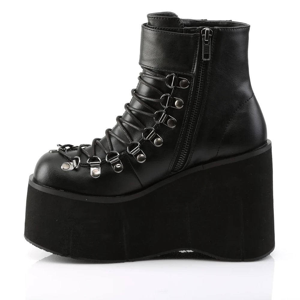 Femme Noir Bottines Demonia Kera-21 - france WAW-8260858