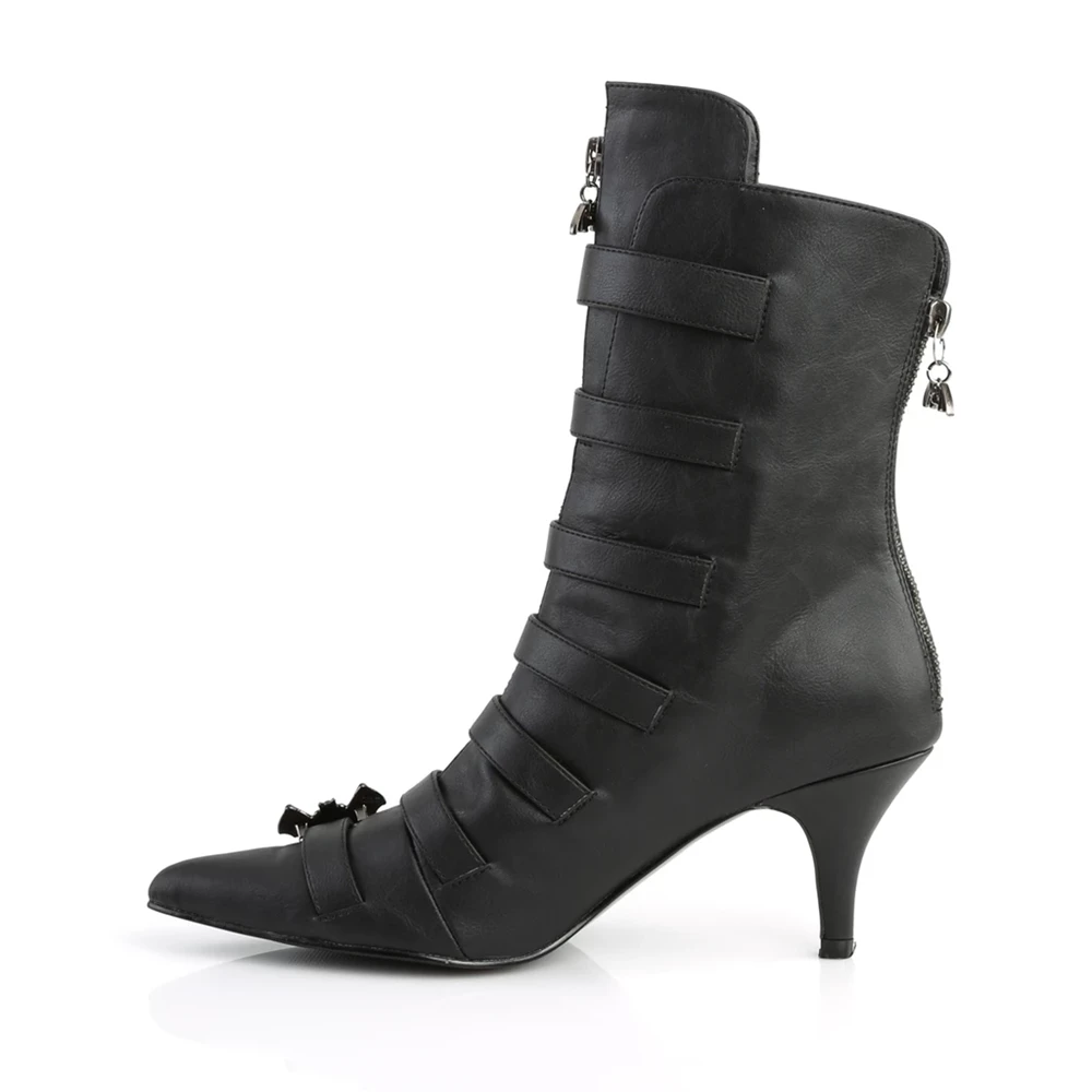 Femme Noir Bottines Demonia Fury-110 - france QIZ-2039050