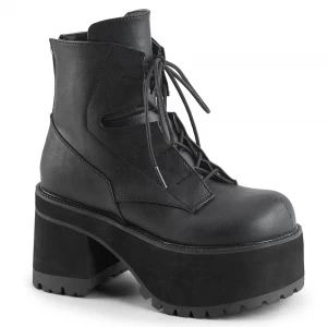 Femme Noir Bottines Demonia Ranger-102 - france YGA-1027674