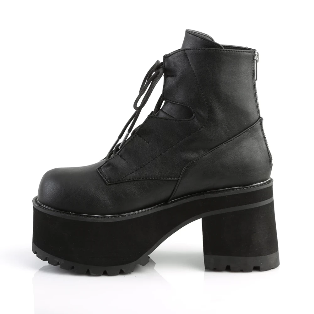 Femme Noir Bottines Demonia Ranger-102 - france YGA-1027674