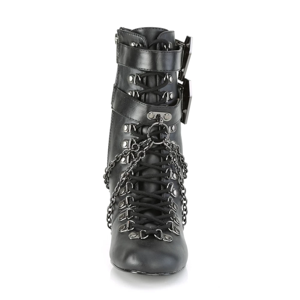 Femme Noir Bottines Demonia Vivika-128 - france HGS-1374786