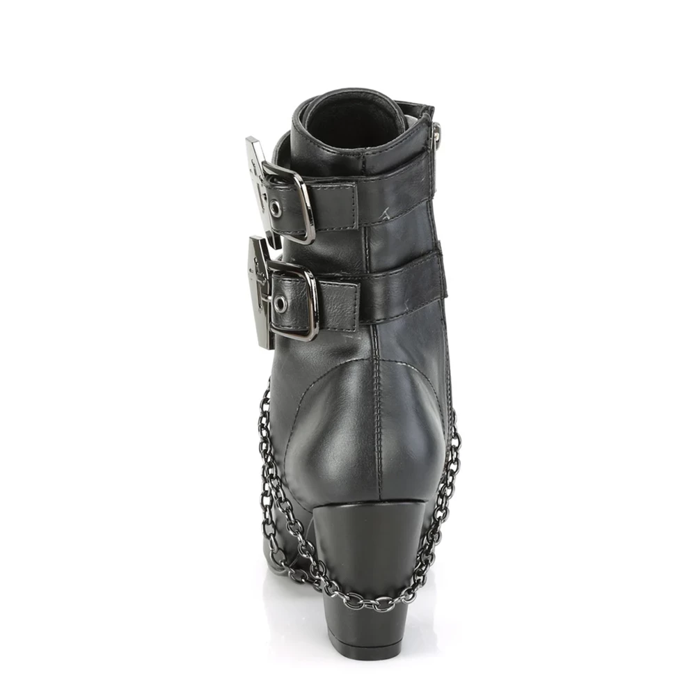 Femme Noir Bottines Demonia Vivika-128 - france HGS-1374786