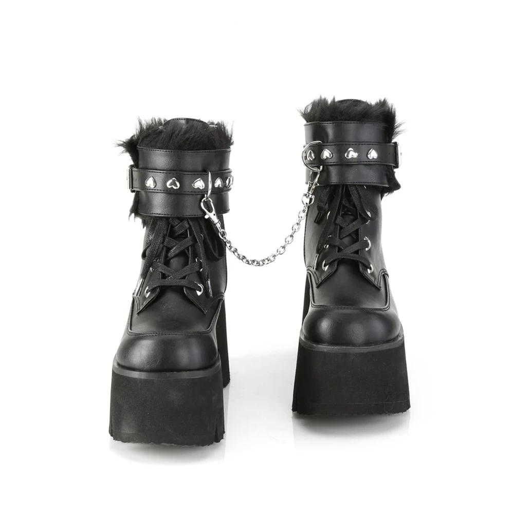 Femme Noir Bottines Demonia Ashes-57 - france XSS-0978177