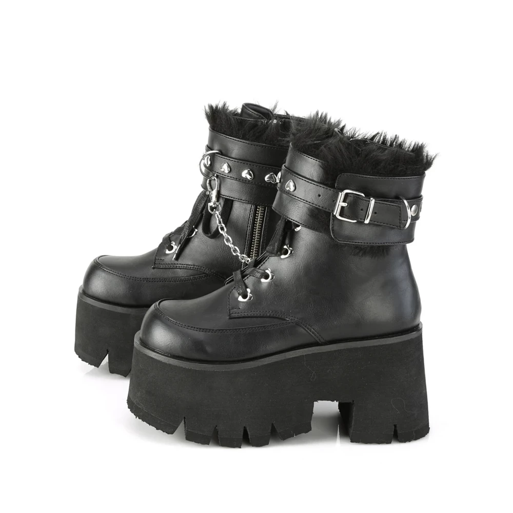 Femme Noir Bottines Demonia Ashes-57 - france XSS-0978177