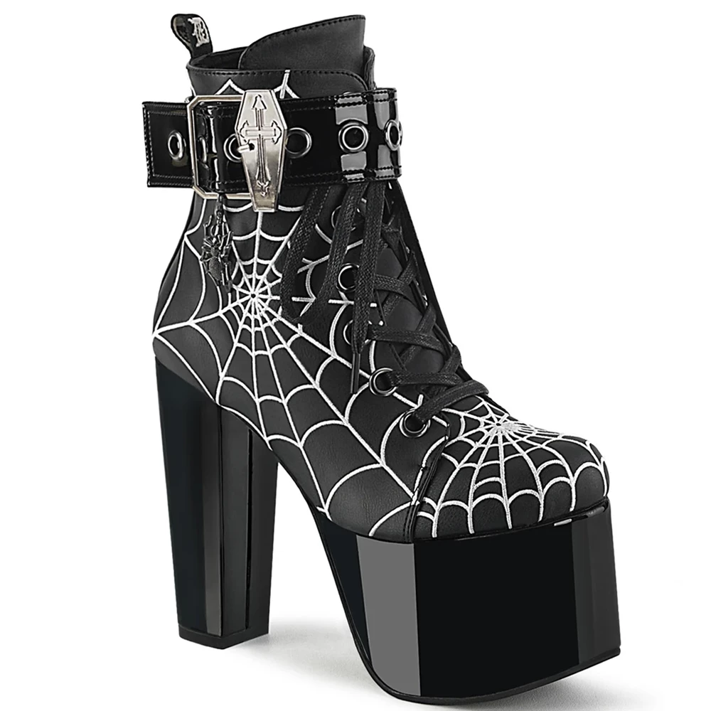 Femme Noir Bottines Demonia Torment-51 - france RYS-1824223