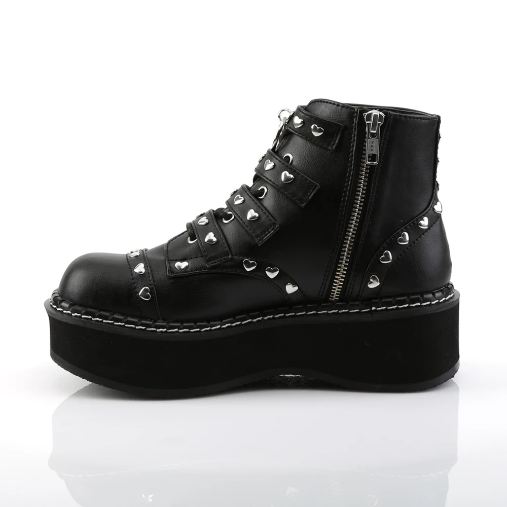 Femme Noir Bottines Demonia Emily-315 - france ZBM-5578553