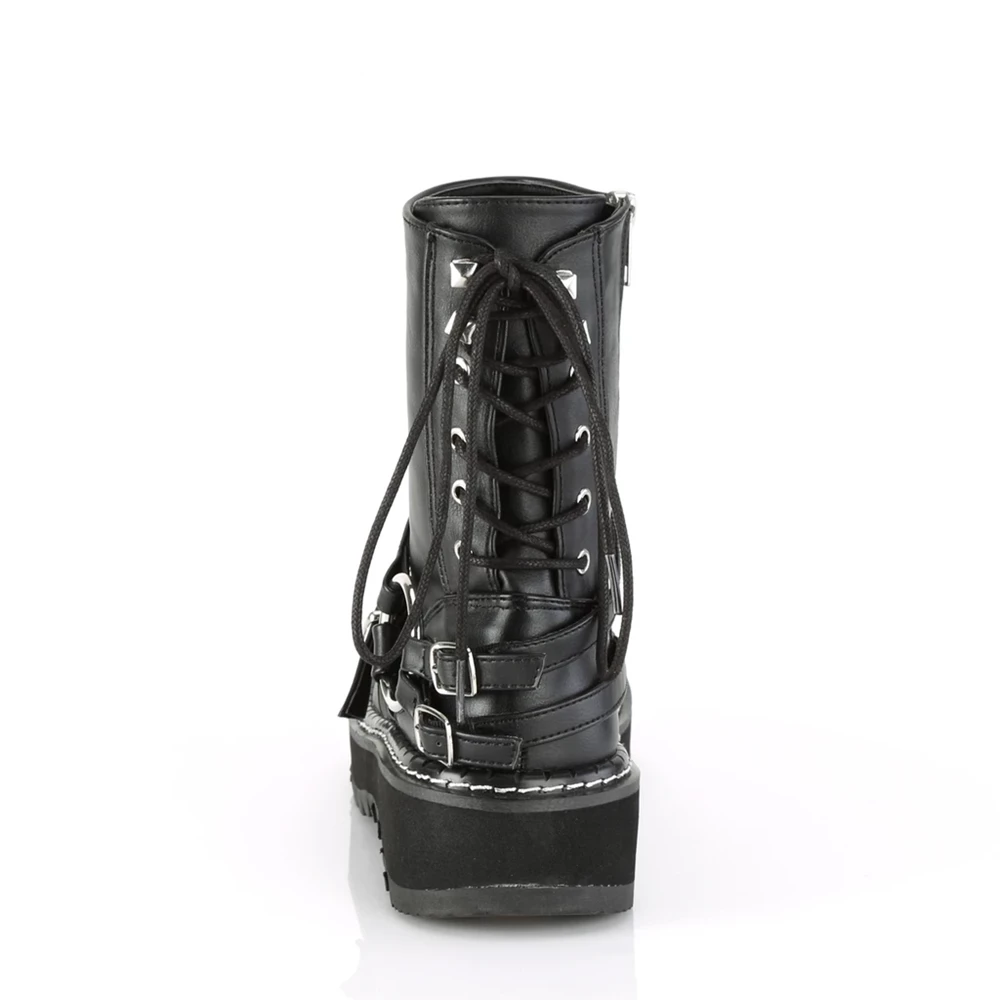 Femme Noir Bottines Demonia Lilith-210 - france GSZ-9010903