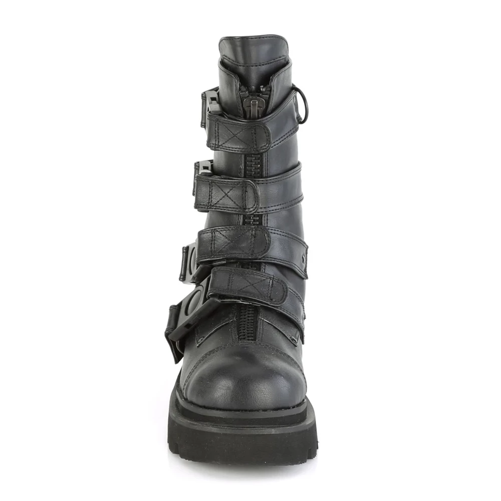 Femme Noir Bottines Demonia Renegade-55 - france TZF-0888681