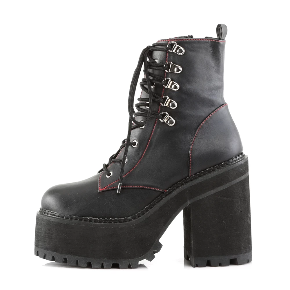 Femme Noir Bottines Demonia Assault-100 - france RPT-8194098