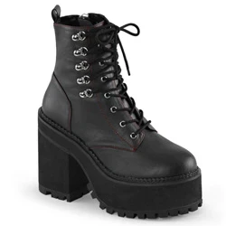 Femme Noir Bottines Demonia Assault-100 - france RPT-8194098