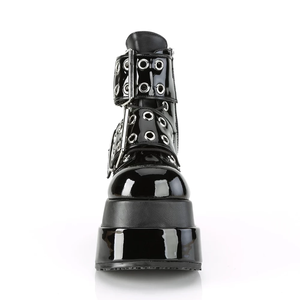 Femme Noir Bottines Demonia Bear-104 - france KXC-6869762