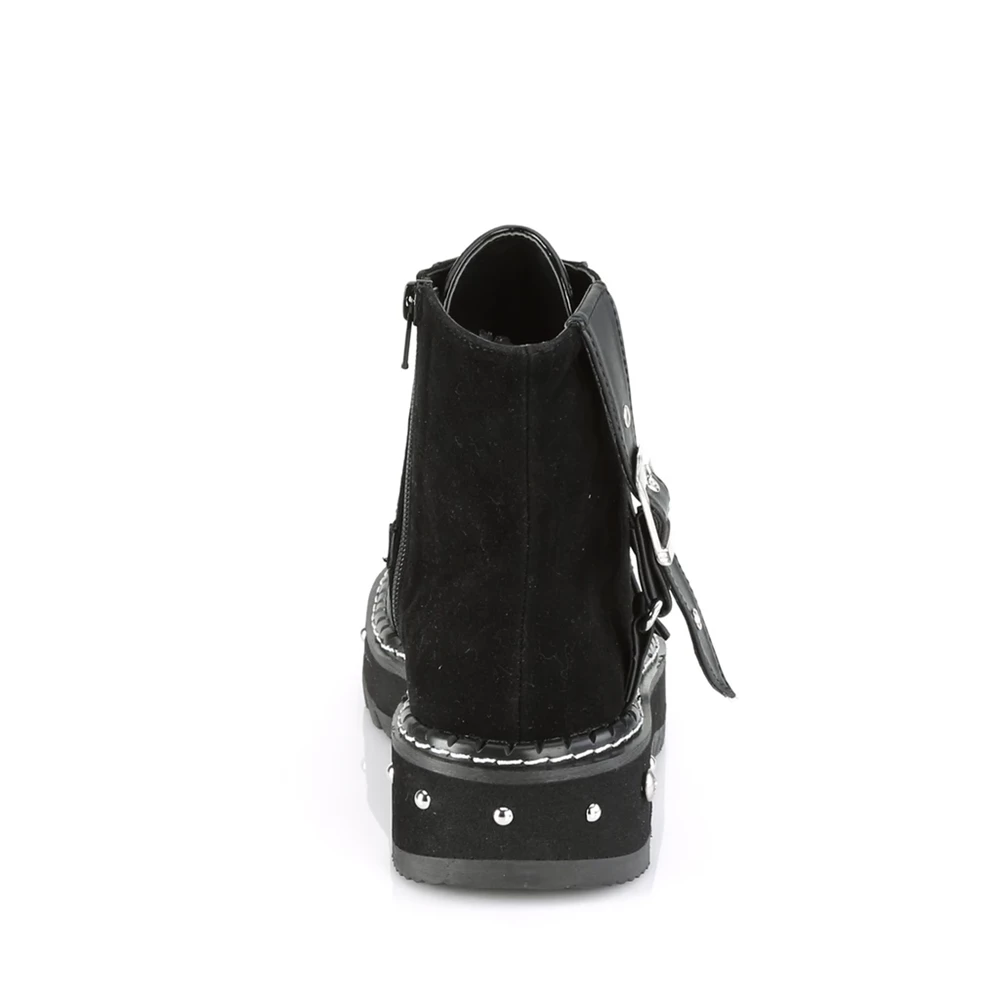 Femme Noir Bottines Demonia Lilith-278 - france MZW-3846803