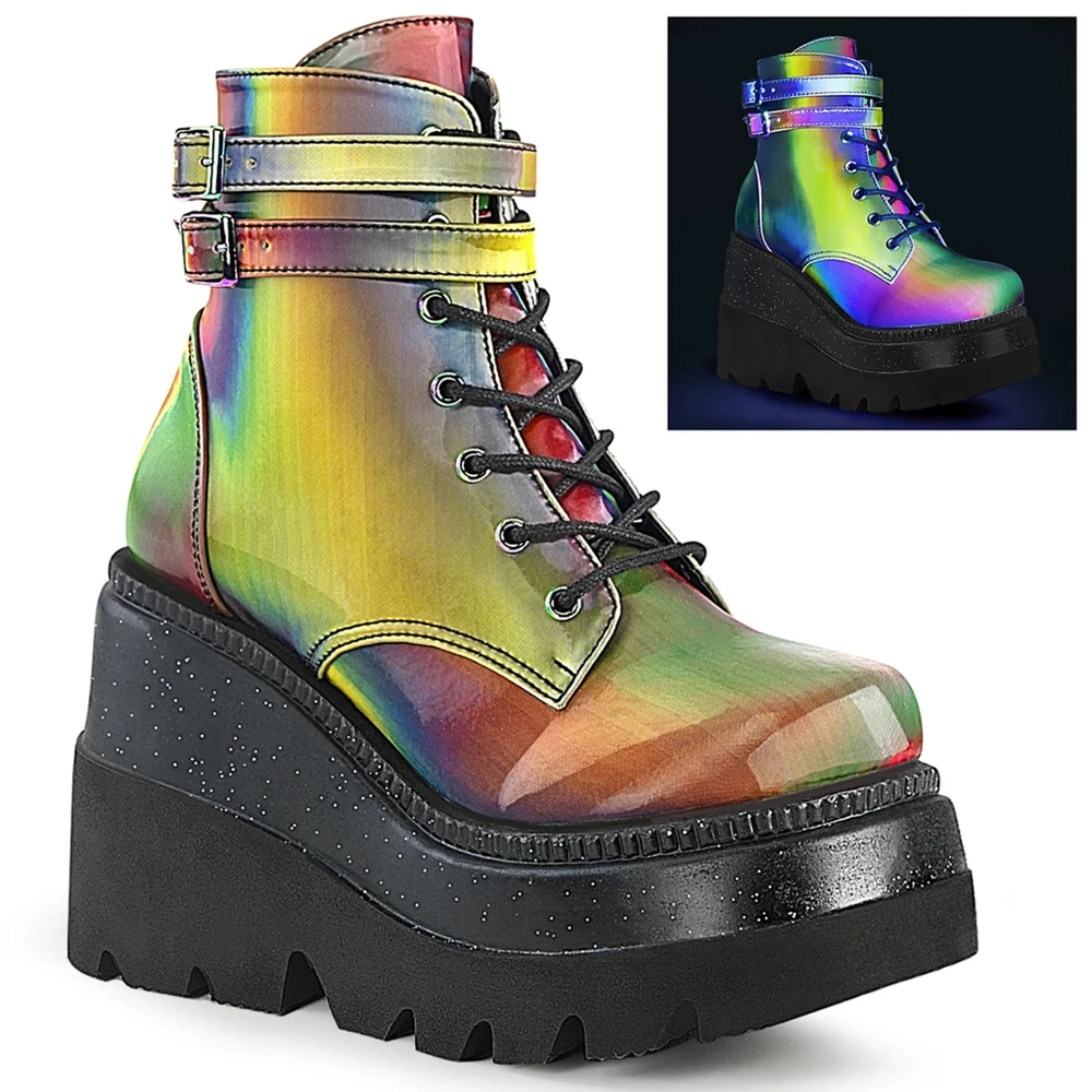 Femme Multicolore Bottines Demonia Shaker-52 - france TMQ-2918610