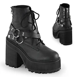 Femme Noir Bottines Demonia Assault-101 - france STD-5445533