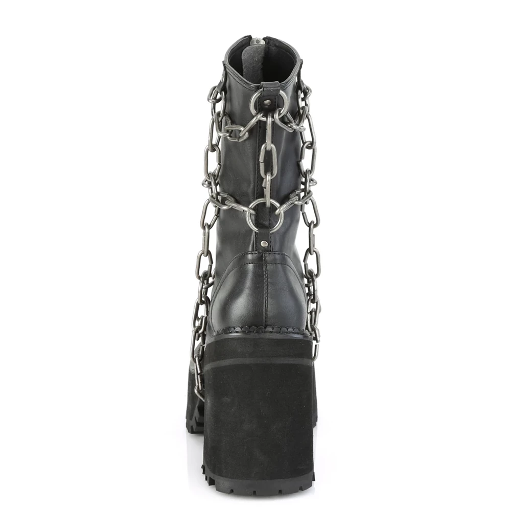 Femme Noir Bottines Demonia Assault-66 - france RZU-5438622