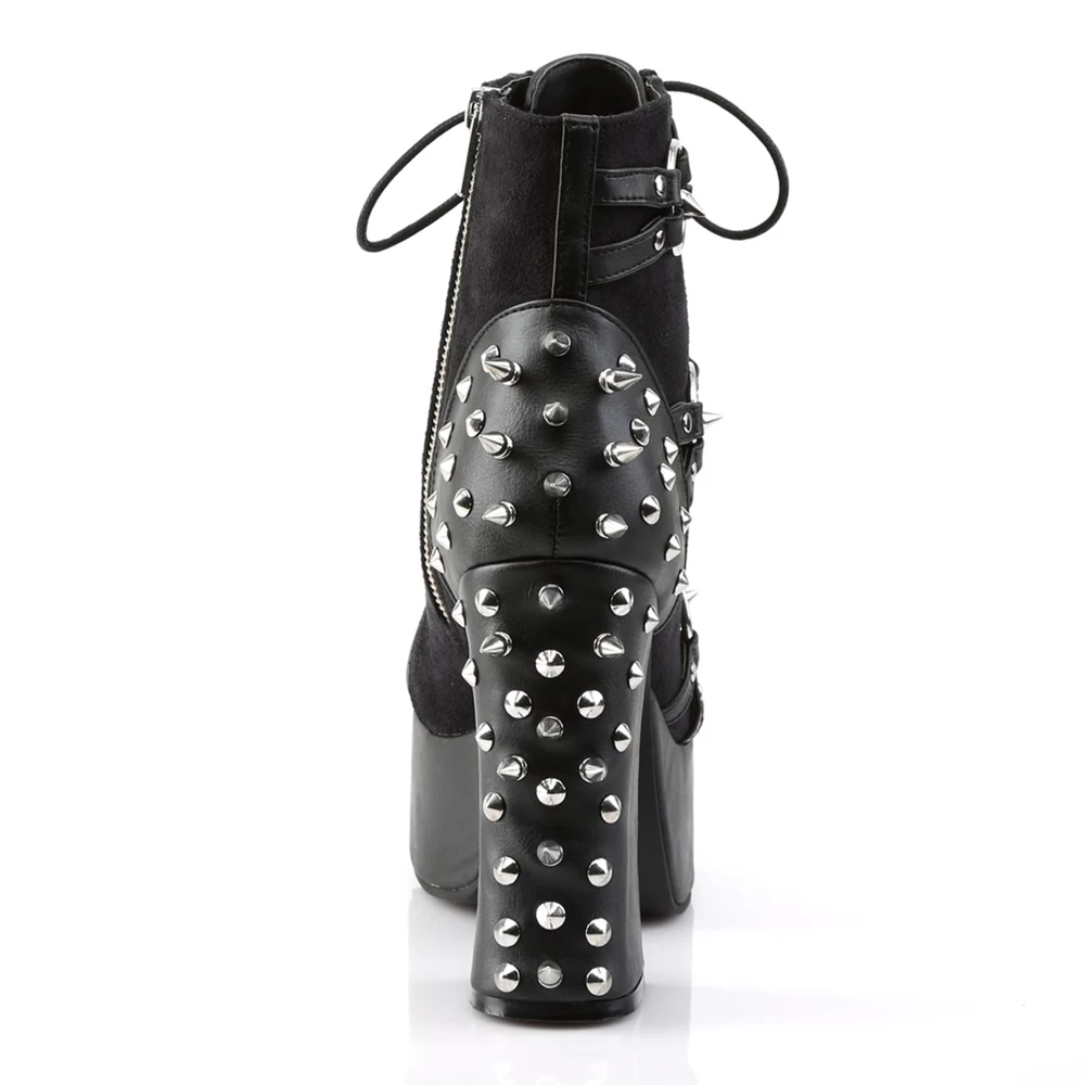 Femme Noir Bottines Demonia Charade-100 - france DGH-5400098