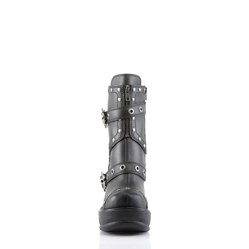 Femme Noir Bottines Demonia Sinister-201 - france IPK-7400658