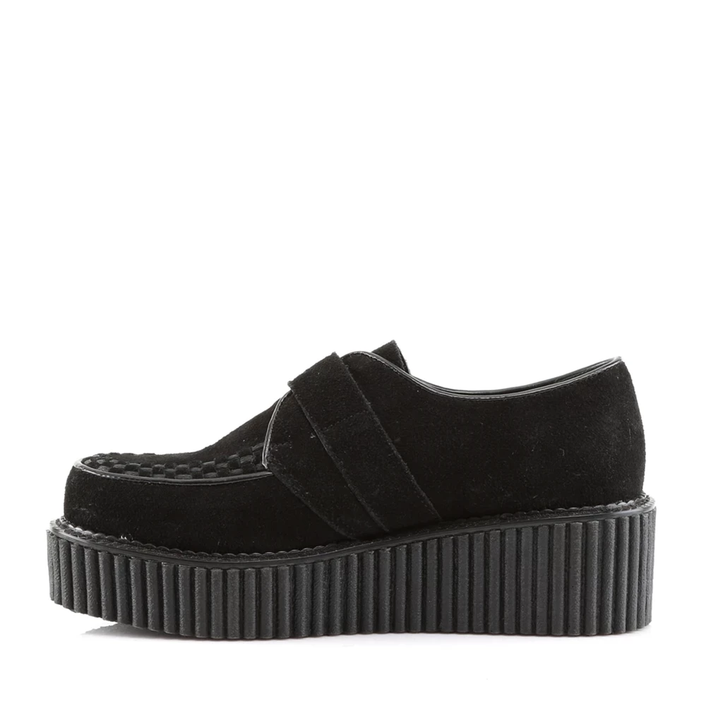 Femme Noir Chaussures Creepers Demonia Creeper-118 - france ESC-5262313