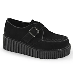 Femme Noir Chaussures Creepers Demonia Creeper-118 - france ESC-5262313