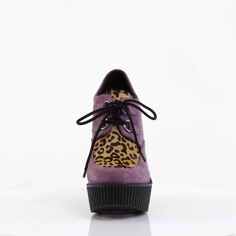 Femme Violette Chaussures Creepers Demonia Creeper-304 - france PPJ-8735825