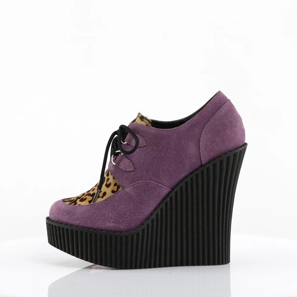 Femme Violette Chaussures Creepers Demonia Creeper-304 - france PPJ-8735825