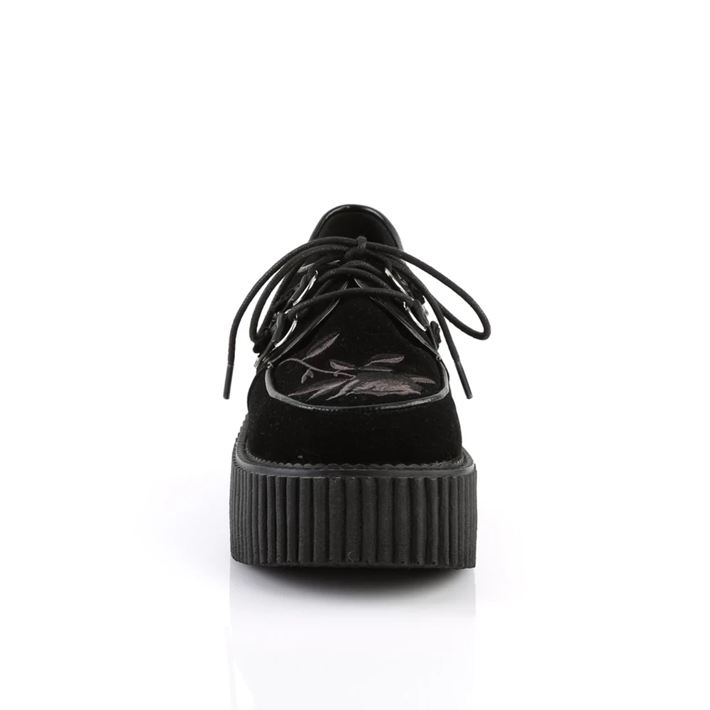 Femme Noir Chaussures Creepers Demonia Creeper-219 - france DMV-6174872