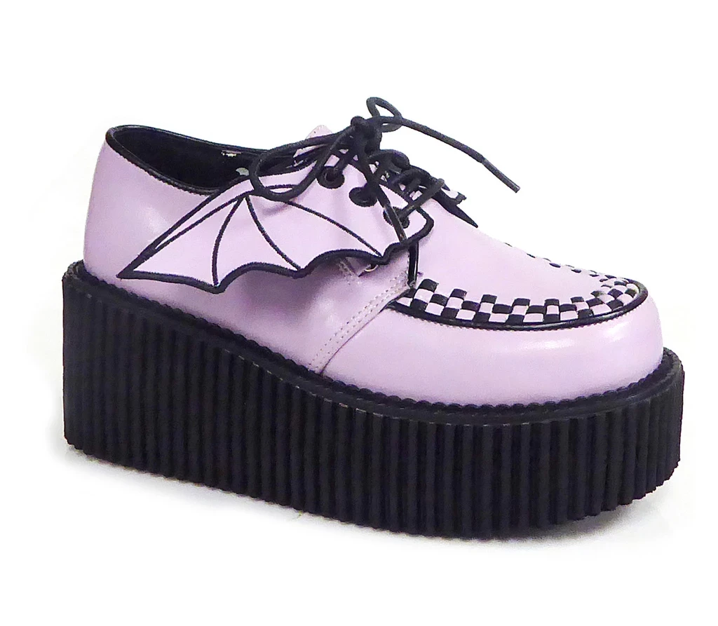 Femme Lavande Chaussures Creepers Demonia Creeper-205 - france VPP-8635564