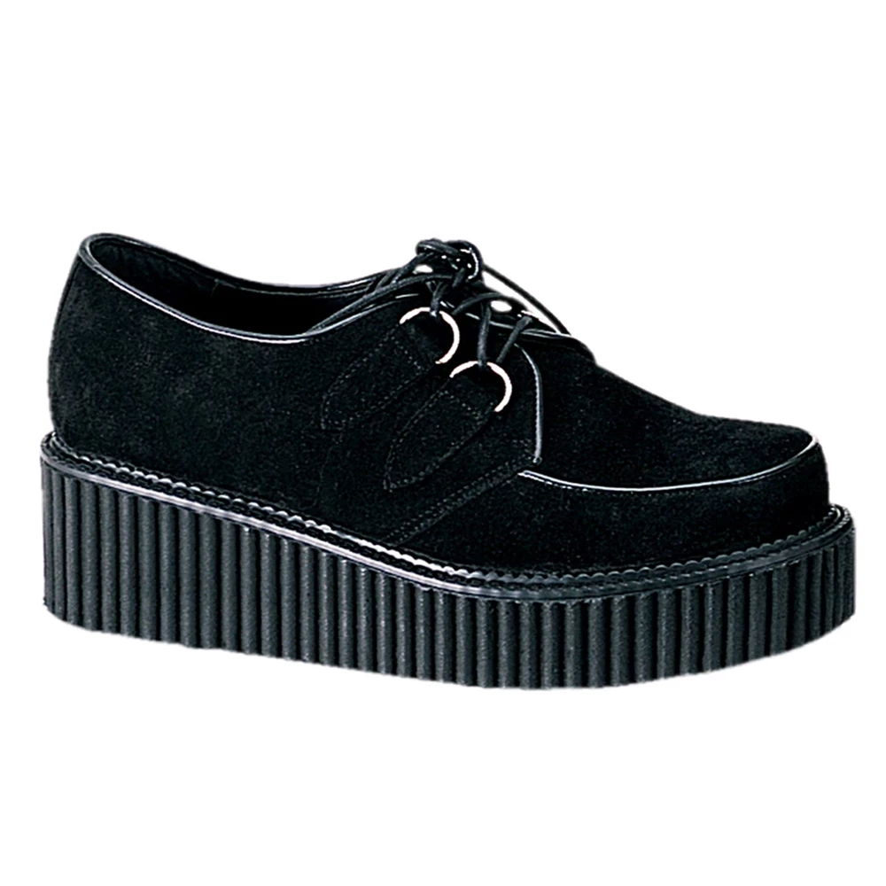 Femme Noir Chaussures Creepers Demonia Creeper-101 - france YHA-2928135