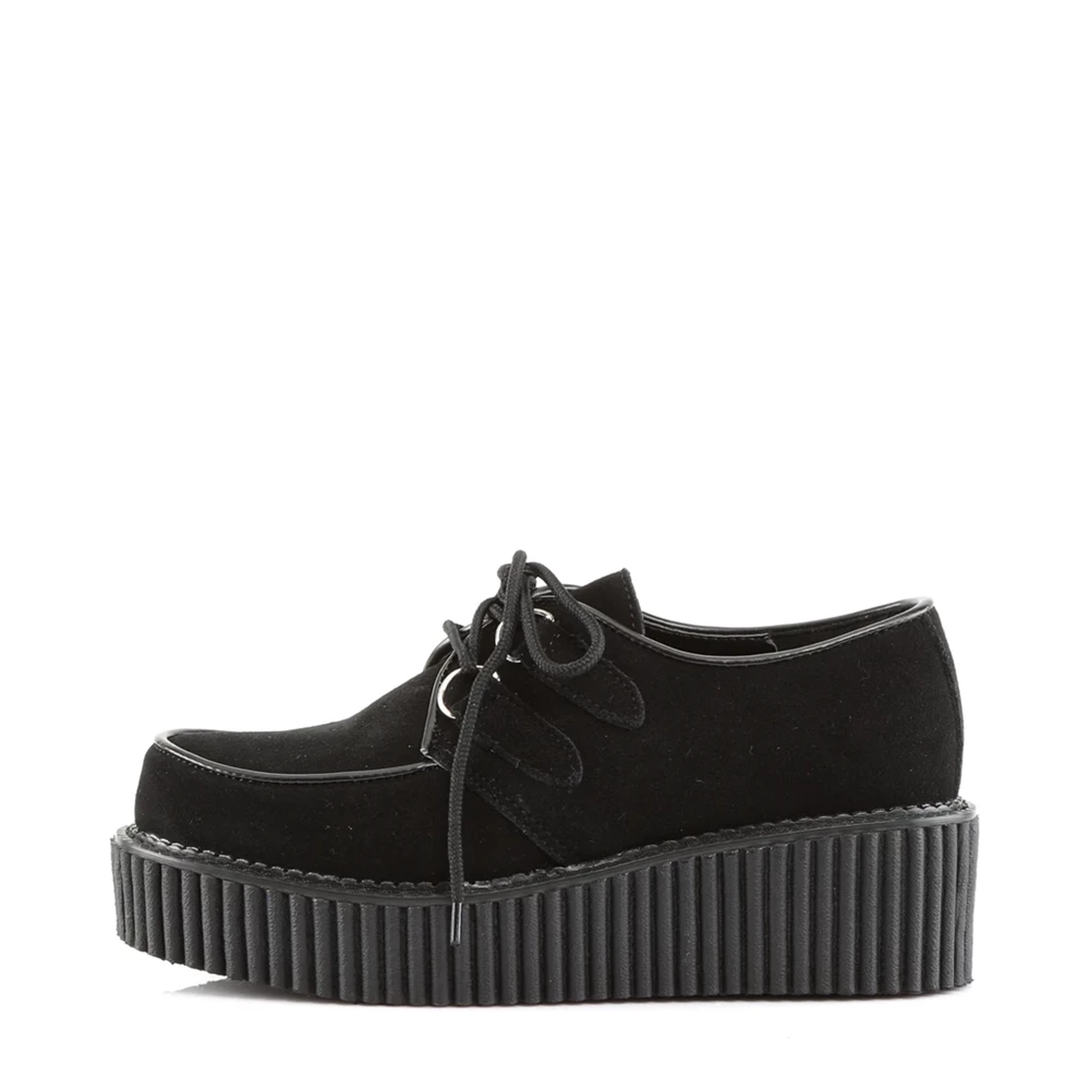 Femme Noir Chaussures Creepers Demonia Creeper-101 - france YHA-2928135