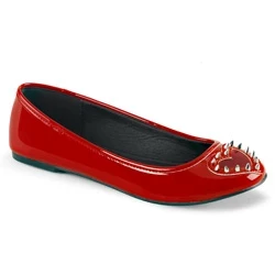 Femme Rouge Chaussures Plates Demonia Star-24 - france OSJ-2203728