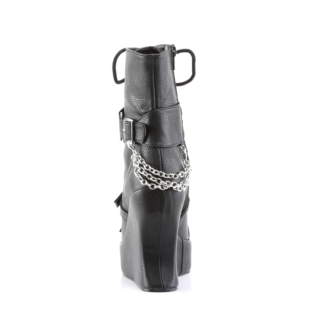 Femme Noir Bottes Hautes Demonia Bravo-89 - france QVD-3277170