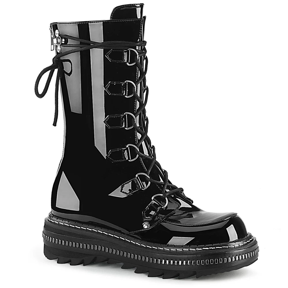 Femme Noir Bottes Hautes Demonia Lilith-270 - france OYR-2113683