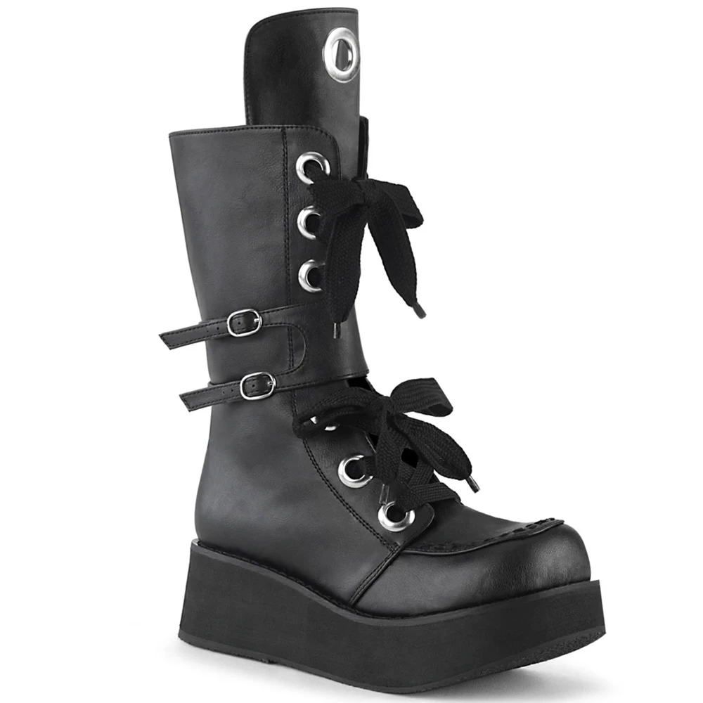 Femme Noir Bottes Hautes Demonia Sprite-210 - france SUT-8169542