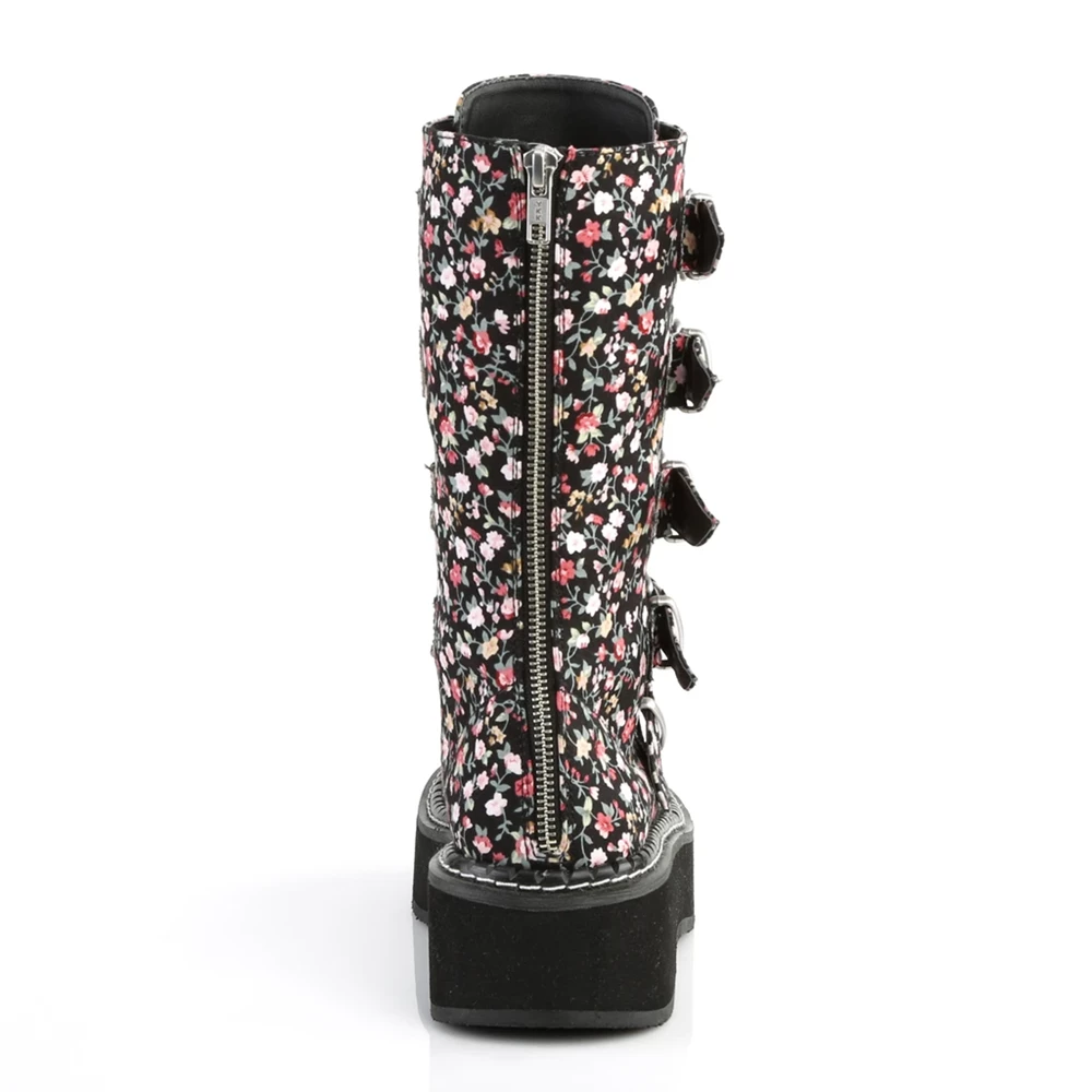 Femme Floral Bottes Hautes Demonia Emily-340 - france VMH-7103982