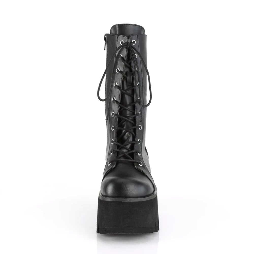 Femme Noir Bottes Hautes Demonia Ashes-105 - france PDD-5235961