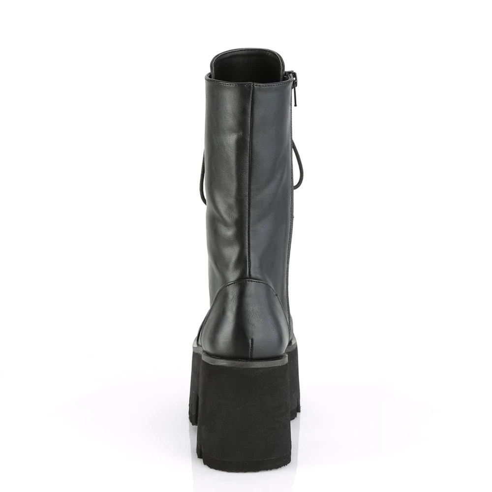 Femme Noir Bottes Hautes Demonia Ashes-105 - france PDD-5235961