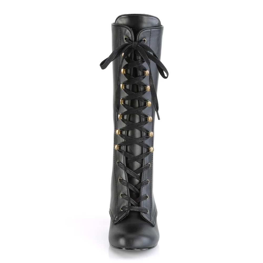 Femme Noir Bottes Hautes Demonia Vivika-205 - france NCN-8349677