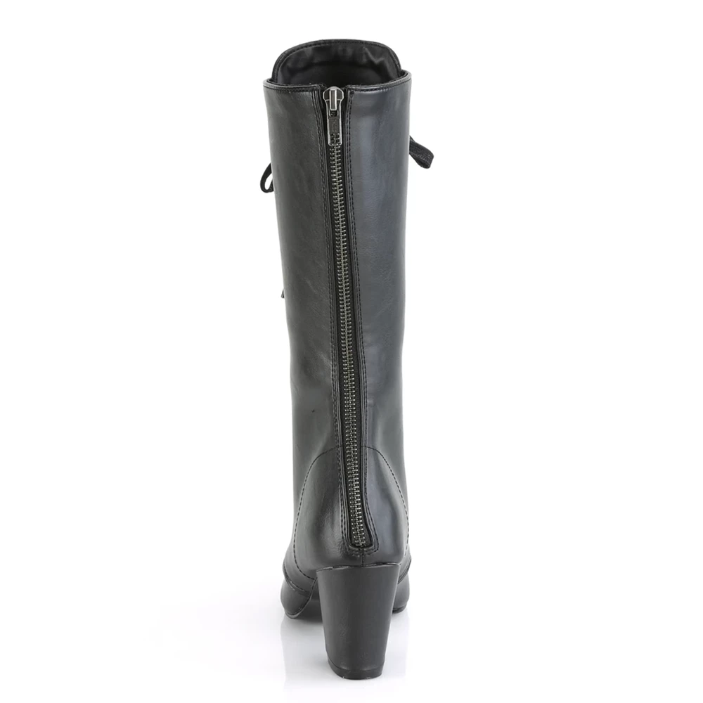 Femme Noir Bottes Hautes Demonia Vivika-205 - france NCN-8349677