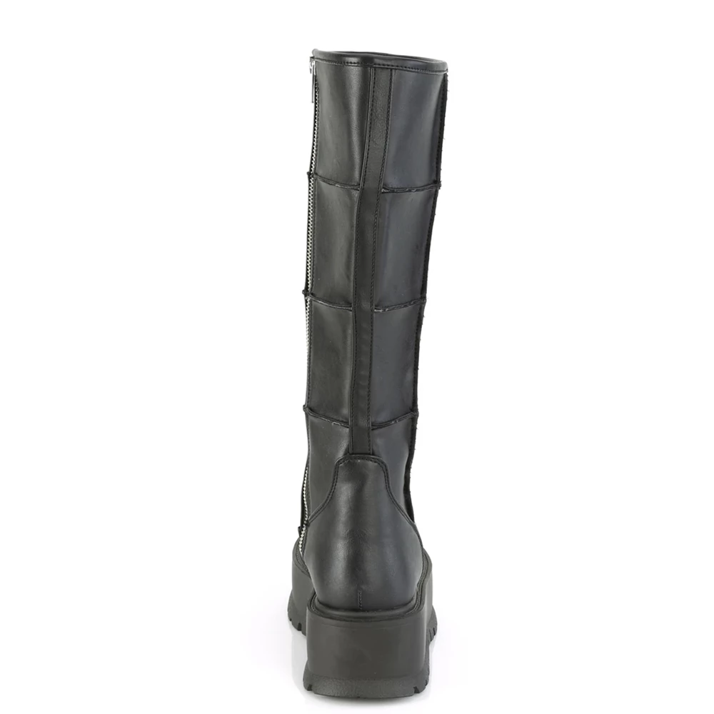 Femme Noir Bottes Hautes Demonia Slacker-230 - france RRL-8484127