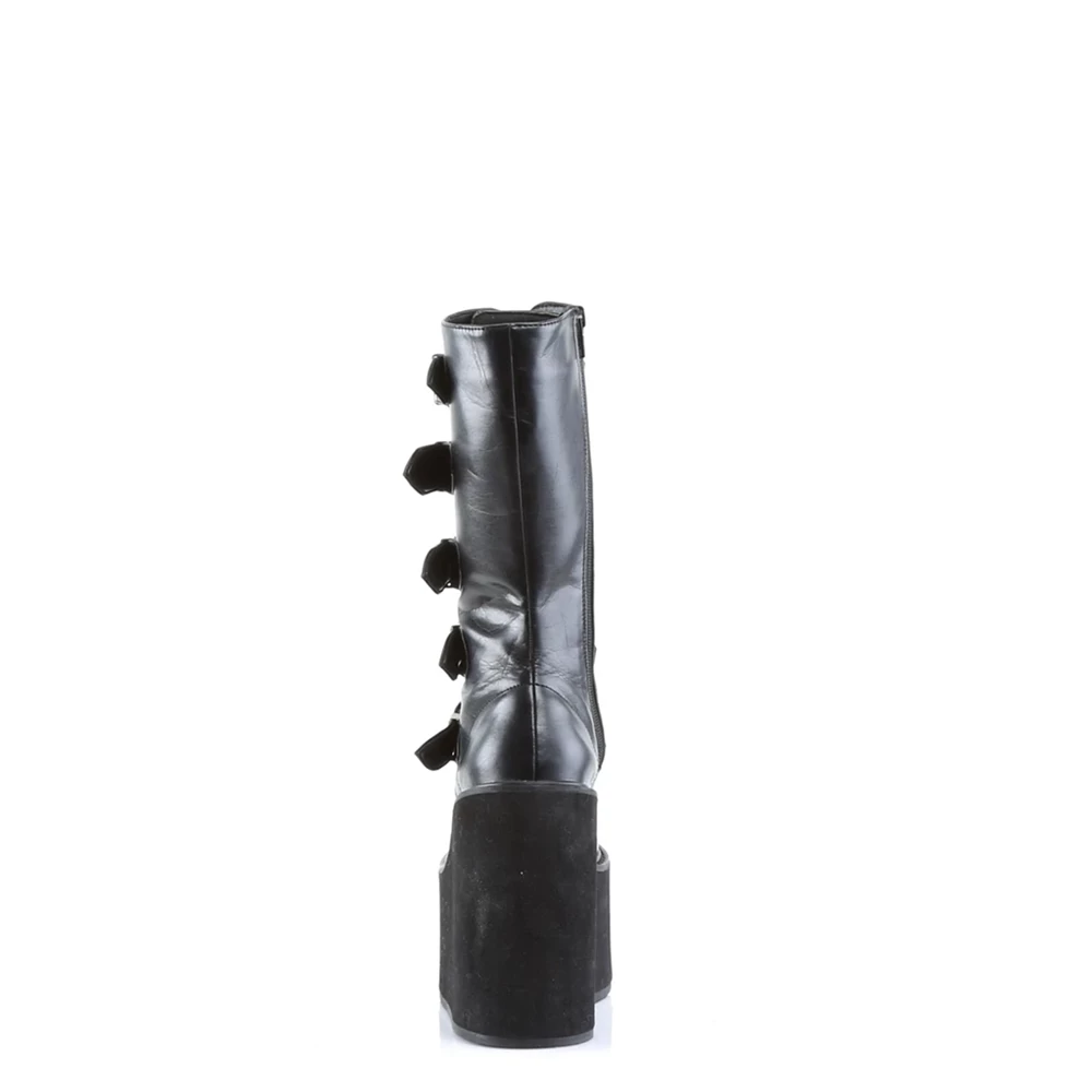 Femme Noir Bottes Hautes Demonia Swing-220 - france KHG-3615849