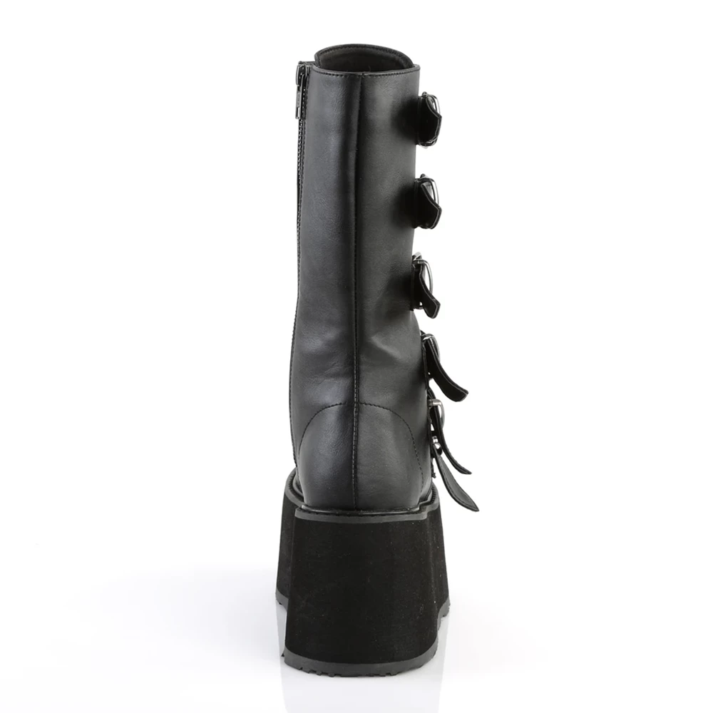 Femme Noir Bottes Hautes Demonia Damned-225 - france YSB-7431646