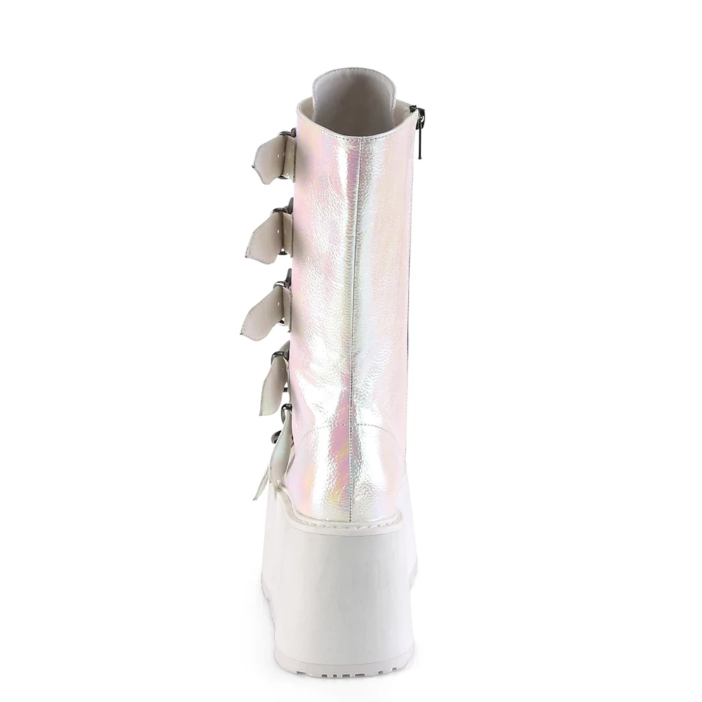 Femme Pearl Iridescent Bottes Hautes Demonia Damned-225 - france UYY-9181790