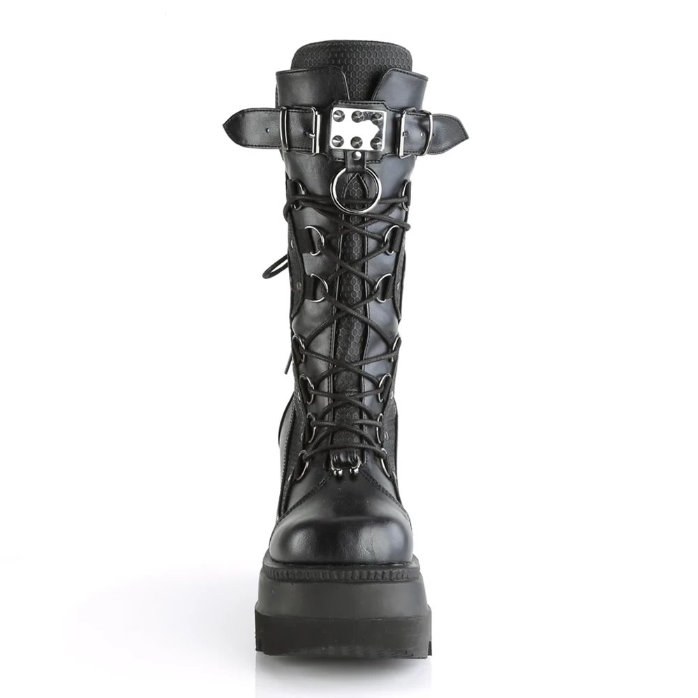 Femme Noir Bottes Hautes Demonia Shaker-70 - france KLE-8816173