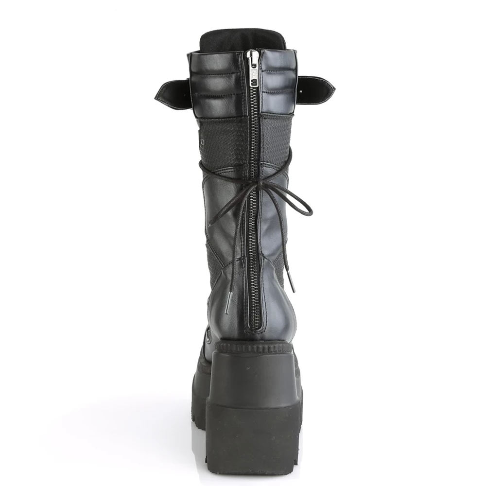 Femme Noir Bottes Hautes Demonia Shaker-70 - france KLE-8816173