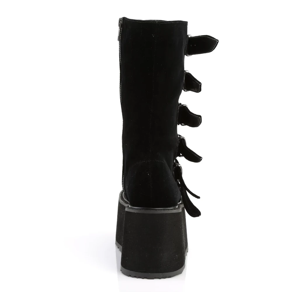 Femme Noir Bottes Hautes Demonia Damned-225 - france FMP-4475428